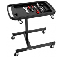2 in 1 Adjustable Height Rolling Working Table & Ground Tray