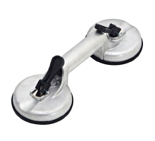 Twin Glass Holder & Suction Cup - Aluminum