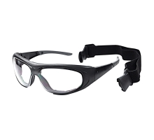 Half Shade Safety Glasses with Interchangeable Temples and Head Strap 